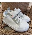 Zapatilla Niña Elasticos Y Velcro Fresita Blanco 19-25