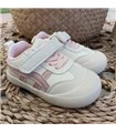 Zapatilla Niña Primeros Paos Raya Lateral Refuerzo Delantero Rosa 21-25