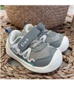 Zapatilla Niña Primeros Pasos Refuerzo Delantero Y Trasero  Gris 21-25