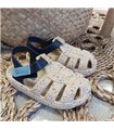 Sandalias Cartago Oslo Sand Baby Kids Unisex Bb705 Beige/Blue   Del 19-29