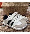 Zapatillas Barefoot Dos Rayas Laterales  Suela De Piel Marino 24-29