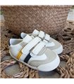 Zapatilla Preandante Respetuosa  Dos Rayas Lateral Modelo Nuevo Blanco Marino 19-25