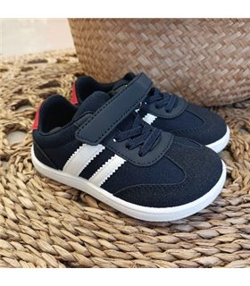 Zapatilla Barefoot Rallas Laterales  Marino 24-35