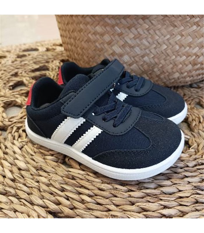 Zapatilla Barefoot Rallas Laterales  Marino 24-35