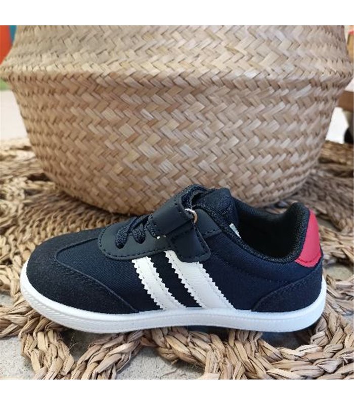 Zapatilla Barefoot Rallas Laterales  Marino 24-35