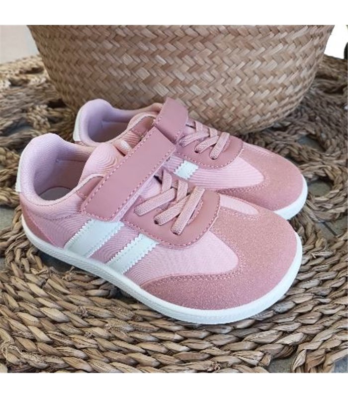 Zapatilla Barefoot Rallas Laterales  Rosa 24-35