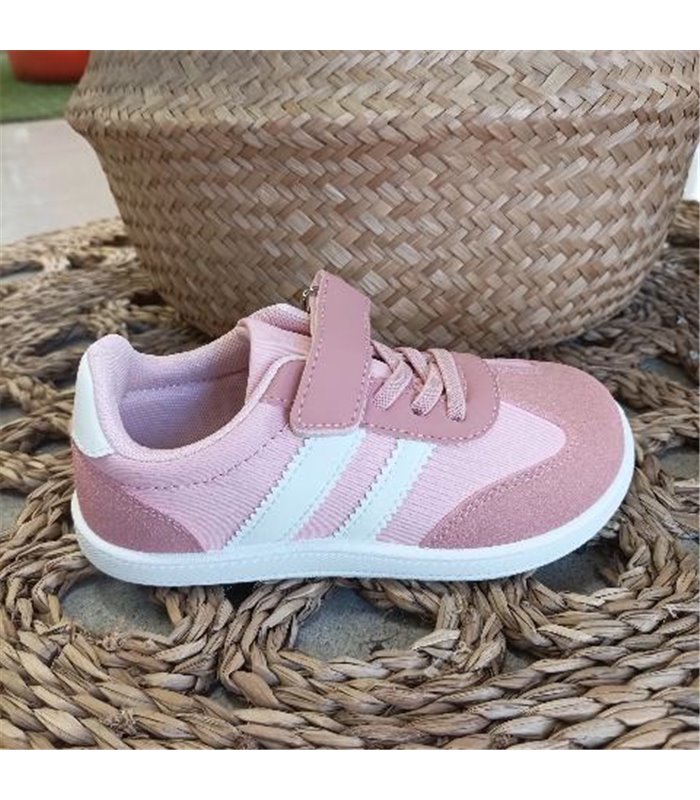 Zapatilla Barefoot Rallas Laterales  Rosa 24-35