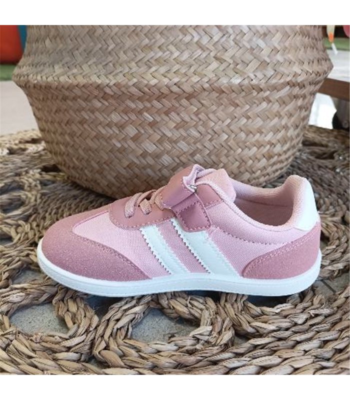 Zapatilla Barefoot Rallas Laterales  Rosa 24-35