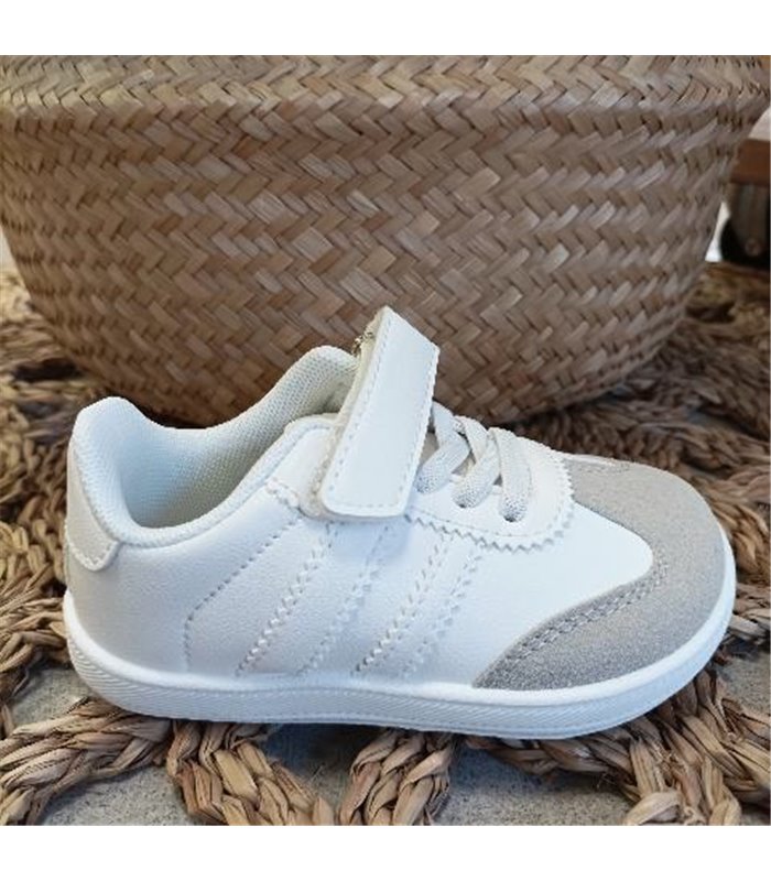 Zapatilla Barefoot Rallas Laterales  Blanco 24-29