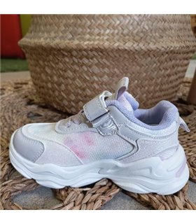 Zapatilla Corazon Brillos  Morado 25-30