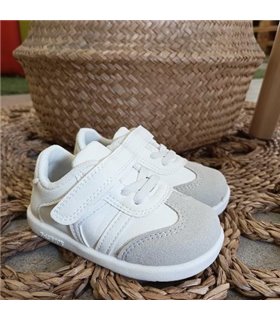 Zapatilla Primeros Pasos Material  Blanco 18-24