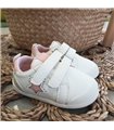 Zapatilla Respetuosa Estrella  Blanco Rosa 19-25