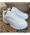 Zapatillas Material Cordones Suela Track Ligera  Blanco 31-38