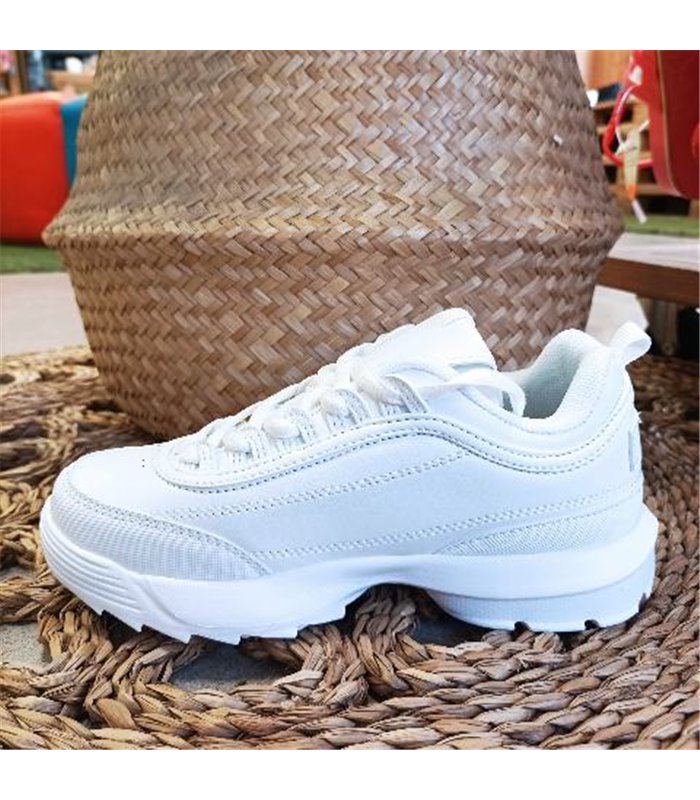 Zapatillas Material Cordones Suela Track Ligera  Blanco 31-38