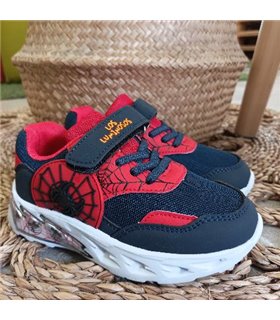 Zapatillas Luces Telaraña  Marino 25-32