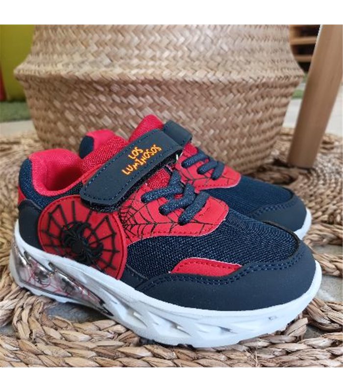 Zapatillas Luces Telaraña  Marino 25-32