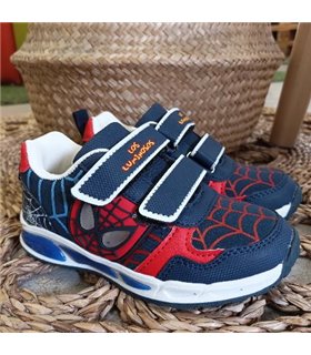 Zapatillas Luces Ojos Telaraña  Marino 25-32