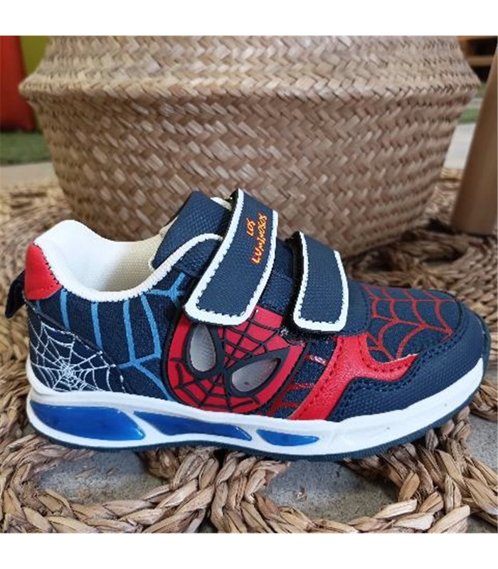 Zapatillas Luces Ojos Telaraña  Marino 25-32