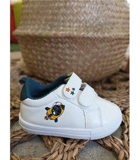 Zapatilla Material Cohete Dos Velcros  Verde 18-26