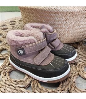 Botas Forro Interior Dos Velcros  Rosa 22-27