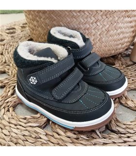 Botas Forro Interior Dos Velcros  Marino 22-27