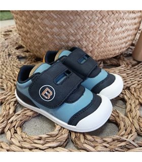 Zapatillas Respetuosas Velcro Ancho B  Marino 19-25