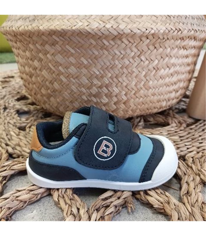 Zapatillas Respetuosas Velcro Ancho B  Marino 19-25