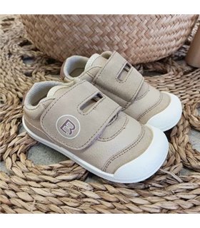 Zapatillas Respetuosas Velcro Ancho B  Camel 19-25