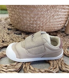 Zapatillas Respetuosas Velcro Ancho B  Camel 19-25