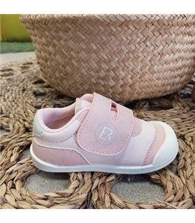 Zapatillas Respetuosas Velcro Ancho B  Rosa 19-25