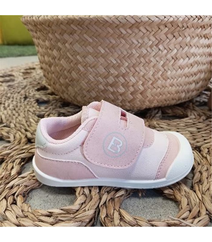 Zapatillas Respetuosas Velcro Ancho B  Rosa 19-25