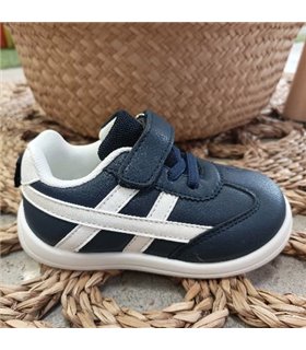 Zapatilla Respetuosa Rallas Laterales  Marino 18-27