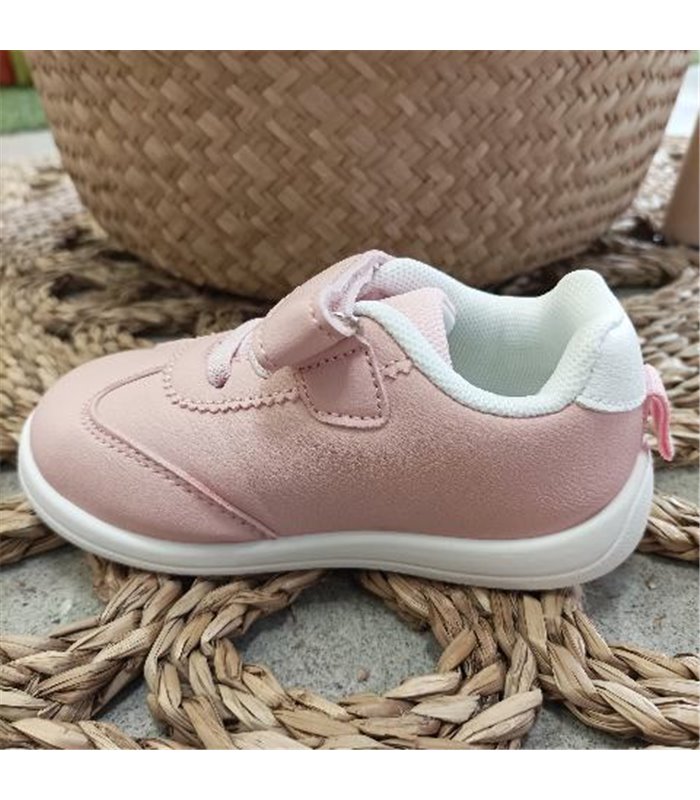 Zapatilla Respetuosa Rallas Laterales  Rosa 18-27