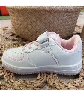 Zapatillas Material Flor Lateral  Rosa 25-36