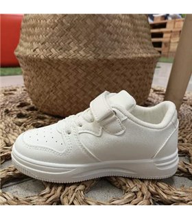 Zapatilla Material Corazones Brillo  Blanco 25-35